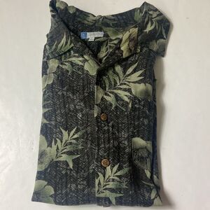 Half Moon Bay Hawaiian 💯 Rayon Vintage Men’s Shirt Size L